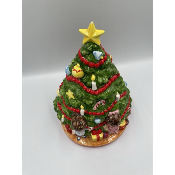 Vintage 1978 Joan Walsh Anglund Christmas Tree Children Cookie Jar - Picture 3 of 11